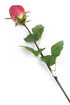 Artificial 52cm Single Stem Closed Bud Magenta Rose